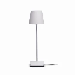 Biała lampka dekoracyjna LIN MOONLIGHT 8208DC ze stacją ładowania