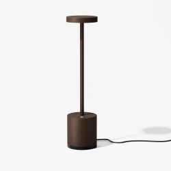 Brązowa lampka dekoracyjna LIN STARLIGHT 2524DC ze stacją ładowania