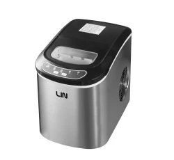 Srebrna INOX kostkarka do lodu LIN ICE PRO-S12