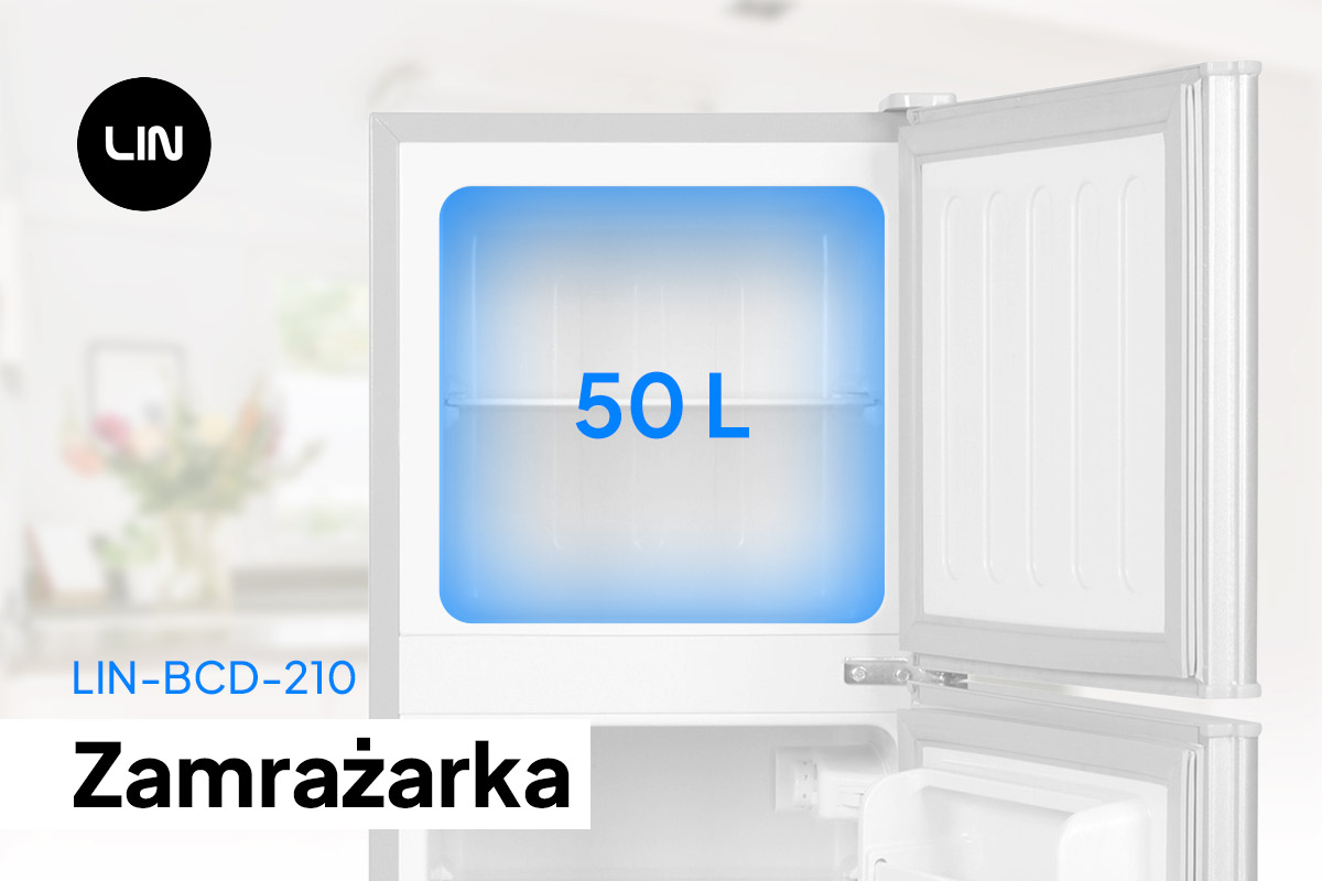 Lodówka LIN LI-BCD-210 WHITE bok